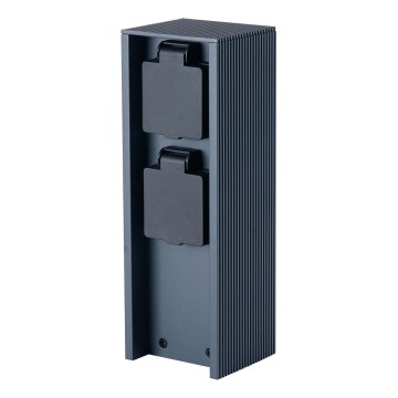 Brilagi - Stâlp exterior PILLAR cu 2 prize SCHUKO, 230 V, IP44, antracit