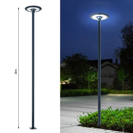 Brilagi - Stâlp metalic pentru iluminat exterior URBAN, 4 m, diametru 58 mm, antracit