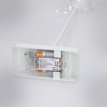 Brilagi - Stea LED de Crăciun, 66 x 40 cm, alimentare 3x AA