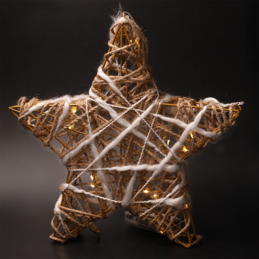 Brilagi - Stea LED decorativă de Crăciun, 30 x 28 cm, alimentare 2x AA