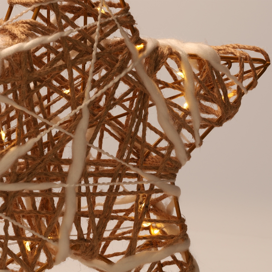 Brilagi - Stea LED decorativă de Crăciun, 30 x 28 cm, alimentare 2x AA