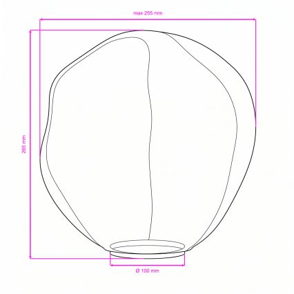 BRILAGI - Geam de schimb pentru candelabru, corp de iluminat de perete și tavan VULCANO E27, Ø 35 cm, bej fumuriu