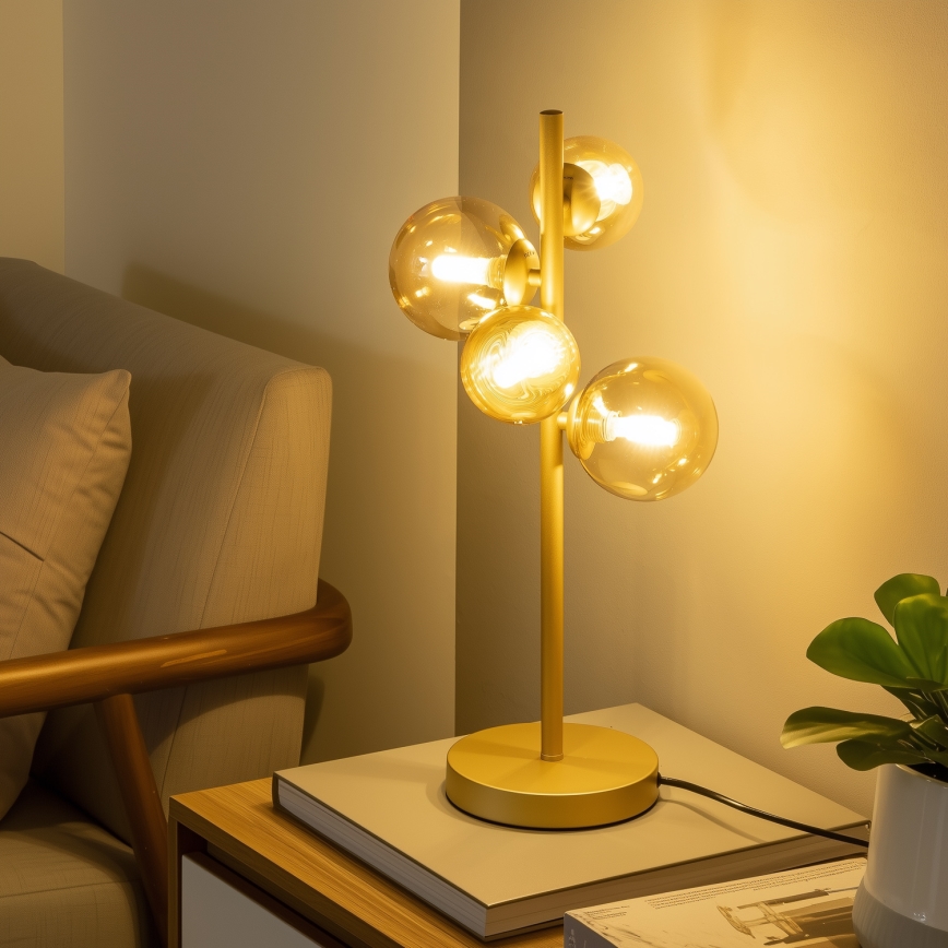 BRILAGI - Sticlă de schimb pentru candelabru, aplica de perete și lampă MISTEL, MILLA, diametru 15 cm, aurie