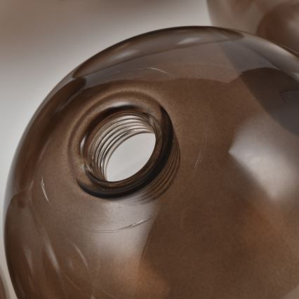 Brilagi - Abajur de schimb din sticlă pentru candelabru, aplică de perete și lampă MISTEL, MILLA, Ø 12 cm, maro fumuriu