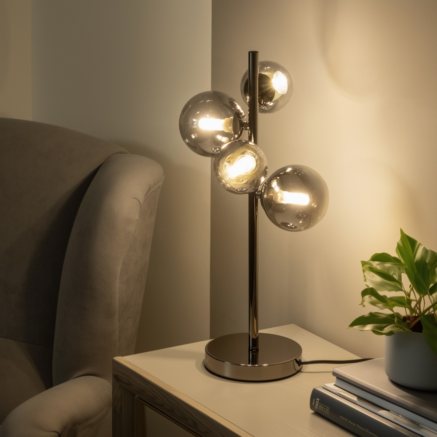 BRILAGI - Sticlă de schimb pentru candelabru, aplică de perete și lampă MISTEL, MILLA, diam. 15 cm, fumurie