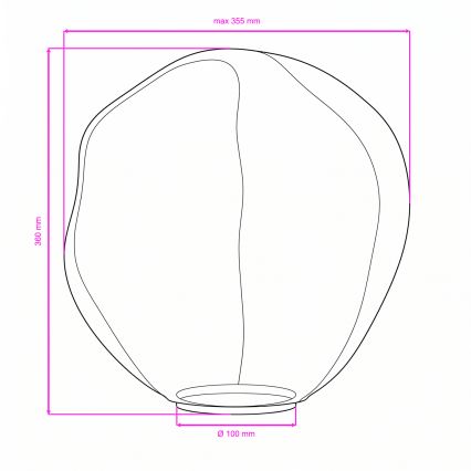 BRILAGI - Sticlă de rezervă pentru candelabru și corpuri de iluminat de perete și tavan VULCANO E27 Ø 25 cm, bej fumuriu