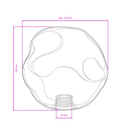 BRILAGI - Sticlă de rezervă pentru candelabru, lampă de perete și plafonieră LAVA/VULCANO G9 Ø 15 cm bej fumuriu