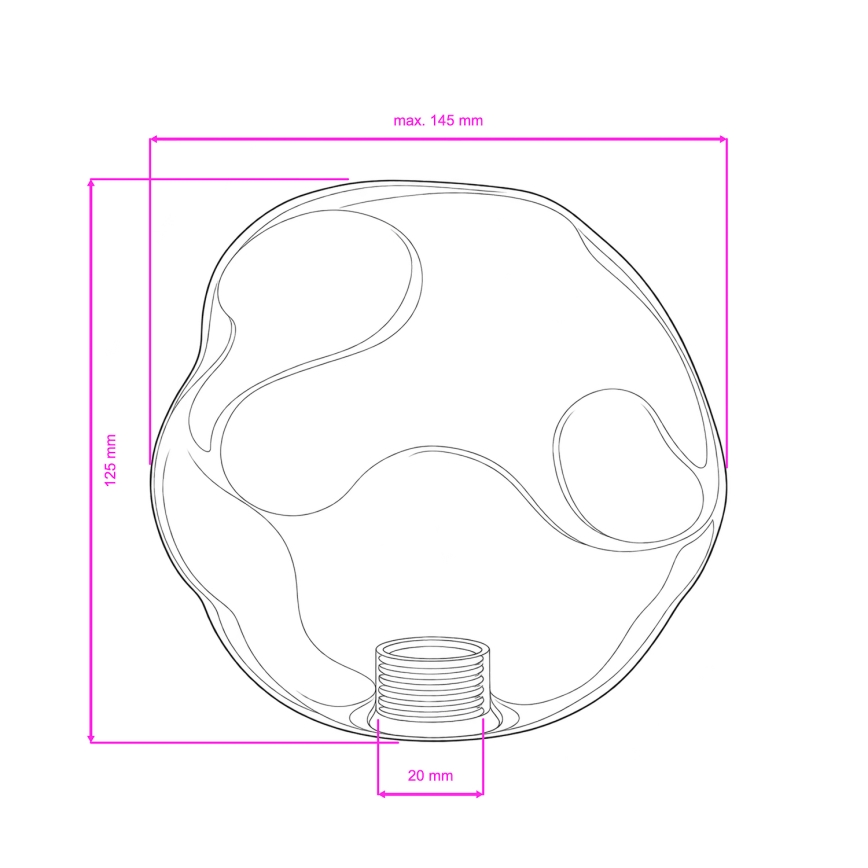 BRILAGI - Sticlă de rezervă pentru candelabru, lampă de perete și plafonieră LAVA/VULCANO G9 Ø 15 cm bej fumuriu