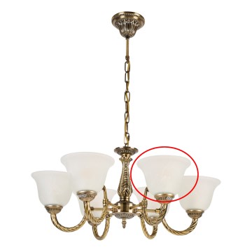 Brilagi - Sticlă de schimb pentru candelabru și aplică de perete CLASSIC E14, diam. cm, albă