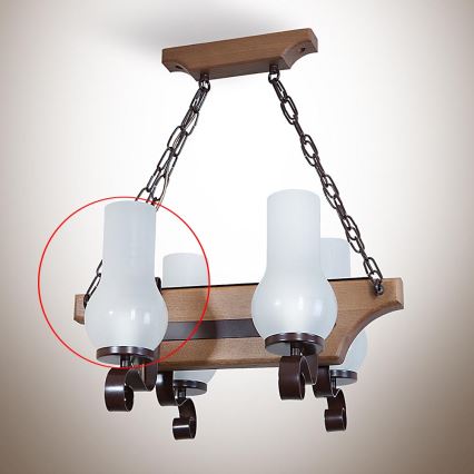 Brilagi - Glob de sticlă de schimb pentru candelabru și aplica de perete TAVERN/COTTAGE E14 210x110 mm, alb