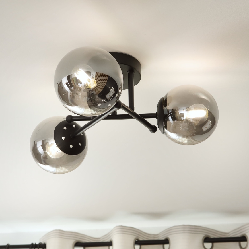 Brilagi - Sticlă de schimb pentru lustru și lampă MALIVA E14, Ø 13 cm, fumurie