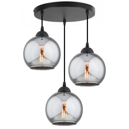 Brilagi - Sticlă de schimb pentru lustrul DIOR, E27, diametru 15 cm, gri fumuriu