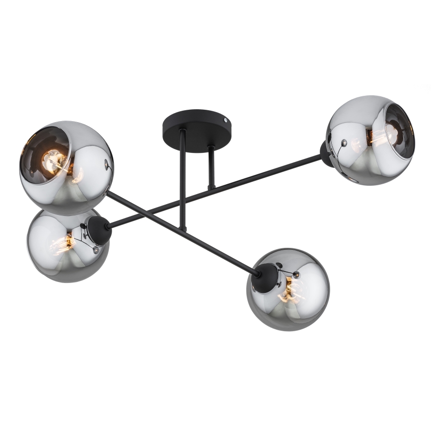 Brilagi - Sticlă de schimb pentru lustrul DIOR, E27, diametru 15 cm, gri fumuriu