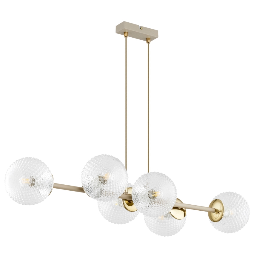 Brilagi - Sticlă de schimb universală STELLA E27, diametru 15 cm, clar/auriu