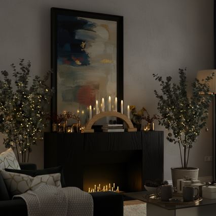 Brilagi - Suport LED pentru lumânare de Crăciun 7xLED/2xAA 28x45 cm