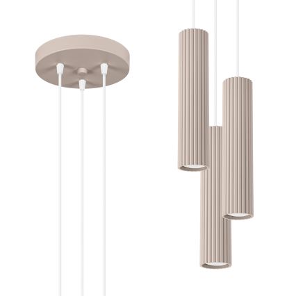 Brilagi - Suspensie LED CRESTO pe cablu, 3x GU10, 10W, 230V, taupe