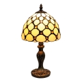BRILAGI - Tiffany lampă de masă cu vitralii IVORY SMOOTH 1xE27/60W/230V