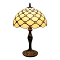 BRILAGI - Tiffany lampă de masă cu vitralii IVORY SMOOTH 1xE27/60W/230V