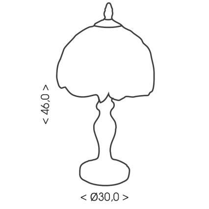 BRILAGI - Tiffany lampă de masă cu vitralii IVORY SMOOTH 1xE27/60W/230V