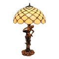BRILAGI - Tiffany lampă de masă cu vitralii IVORY SMOOTH 1xE27/60W/230V