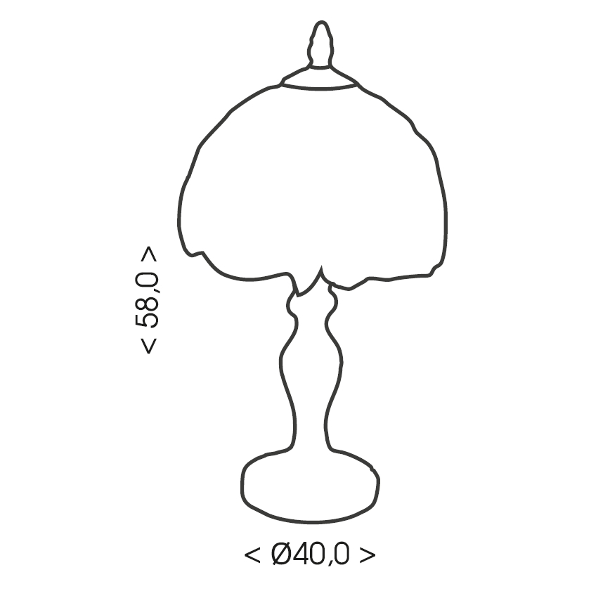 BRILAGI - Tiffany lampă de masă cu vitralii IVORY SMOOTH 2xE27/60W/230V