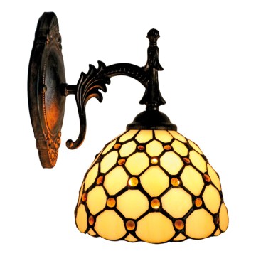 BRILAGI - Tiffany lampă de perete cu vitralii IVORY SMOOTH 1xE14/40W/230V
