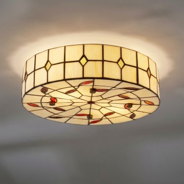 BRILAGI - Tiffany lampă de tavan cu vitralii FOLIA 2xE27/60W/230V Ø 40 cm