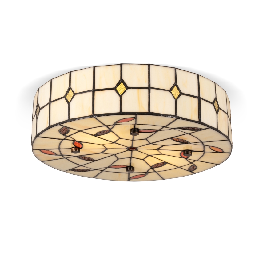 BRILAGI - Tiffany lampă de tavan cu vitralii FOLIA 2xE27/60W/230V Ø 40 cm