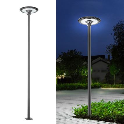Brilagi - Tijă metalică pentru stâlp de iluminat exterior URBAN, 3 m, Ø 58 mm, gri