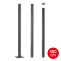 Brilagi - Tijă metalică pentru stâlp de iluminat exterior URBAN, 3 m, Ø 58 mm, gri
