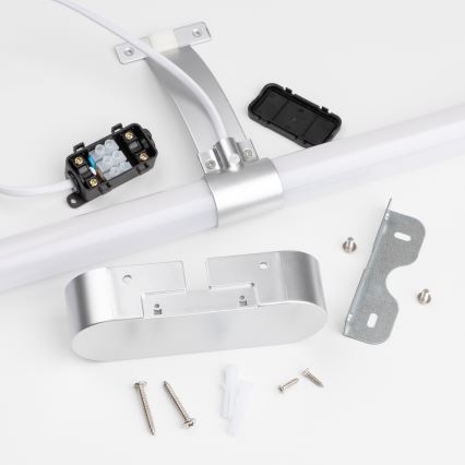 Brilagi - Lumină LED TUBEO 2-în-1 pentru oglindă de baie LED/8W/230V 60 cm IP44 argintiu