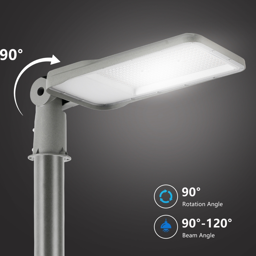 Brilagi - Lampă stradală LED de exterior cu articulație reglabilă URBANLIGHT, 200 W, 230 V, gri, IP65