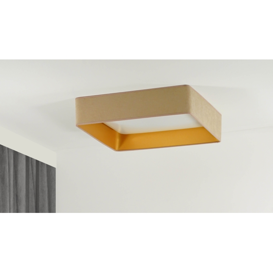 Brilagi - Plafonieră LED reglabilă VELVET SQUARE LED/24W/230V 43x43 cm 3000/4000/6500K + telecomandă bej