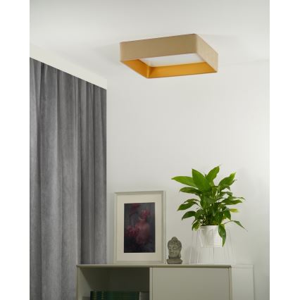 Brilagi - Plafonieră LED reglabilă VELVET SQUARE LED/24W/230V 43x43 cm 3000/4000/6500K + telecomandă bej