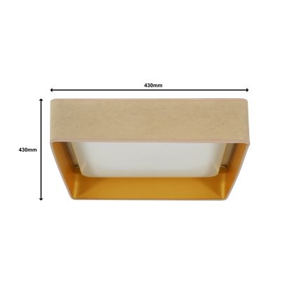 Brilagi - Plafonieră LED reglabilă VELVET SQUARE LED/24W/230V 43x43 cm 3000/4000/6500K + telecomandă bej
