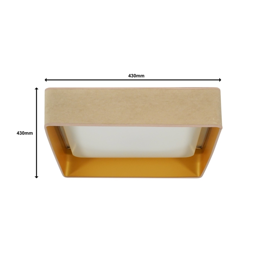 Brilagi - Plafonieră LED reglabilă VELVET SQUARE LED/24W/230V 43x43 cm 3000/4000/6500K + telecomandă bej