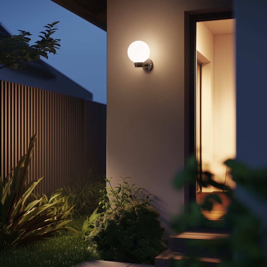 Brilagi - Aplica LED RGBW dimmabilă de exterior HARBOR, 1x E27, 9W, 230V, 2700–6500K, IP33, antracit/alb