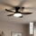 Brilagi - Ventilator de tavan cu LED dimabil, 32W, 230V, 3000–6500K, Ø 95 cm, negru + telecomandă