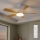 Brilagi - Ventilator de tavan cu LED dimabil/34W/230V 132 cm alb/maro + telecomandă