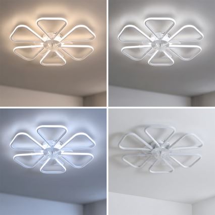 Brilagi - Ventilator de tavan cu lumină LED reglabilă LED/38W/230V 3000-6500K pr. 76 cm alb + telecomandă