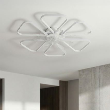 Brilagi - Ventilator de tavan cu lumină LED reglabilă LED/38W/230V 3000-6500K pr. 76 cm alb + telecomandă