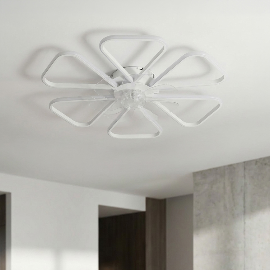 Brilagi - Ventilator de tavan cu lumină LED reglabilă LED/38W/230V 3000-6500K pr. 76 cm alb + telecomandă