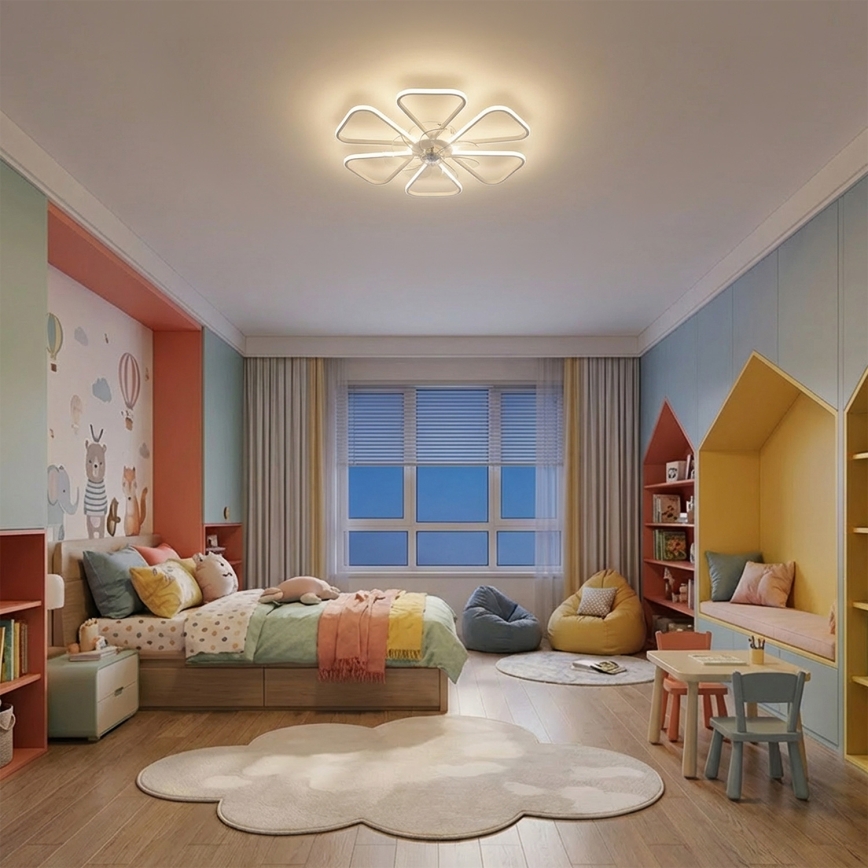 Brilagi - Ventilator de tavan cu lumină LED reglabilă LED/38W/230V 3000-6500K pr. 76 cm alb + telecomandă