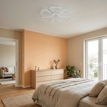 Brilagi - Ventilator de tavan cu lumină LED reglabilă LED/38W/230V 3000-6500K pr. 76 cm alb + telecomandă