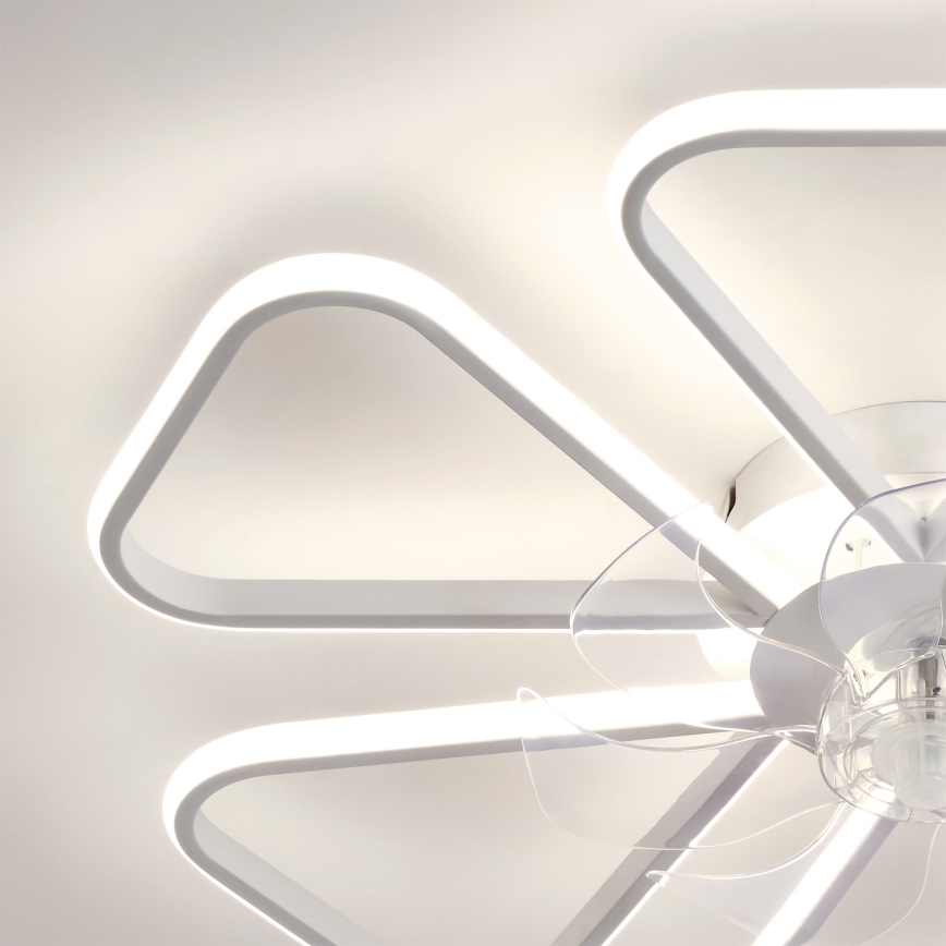 Brilagi - Ventilator de tavan cu lumină LED reglabilă LED/38W/230V 3000-6500K pr. 76 cm alb + telecomandă