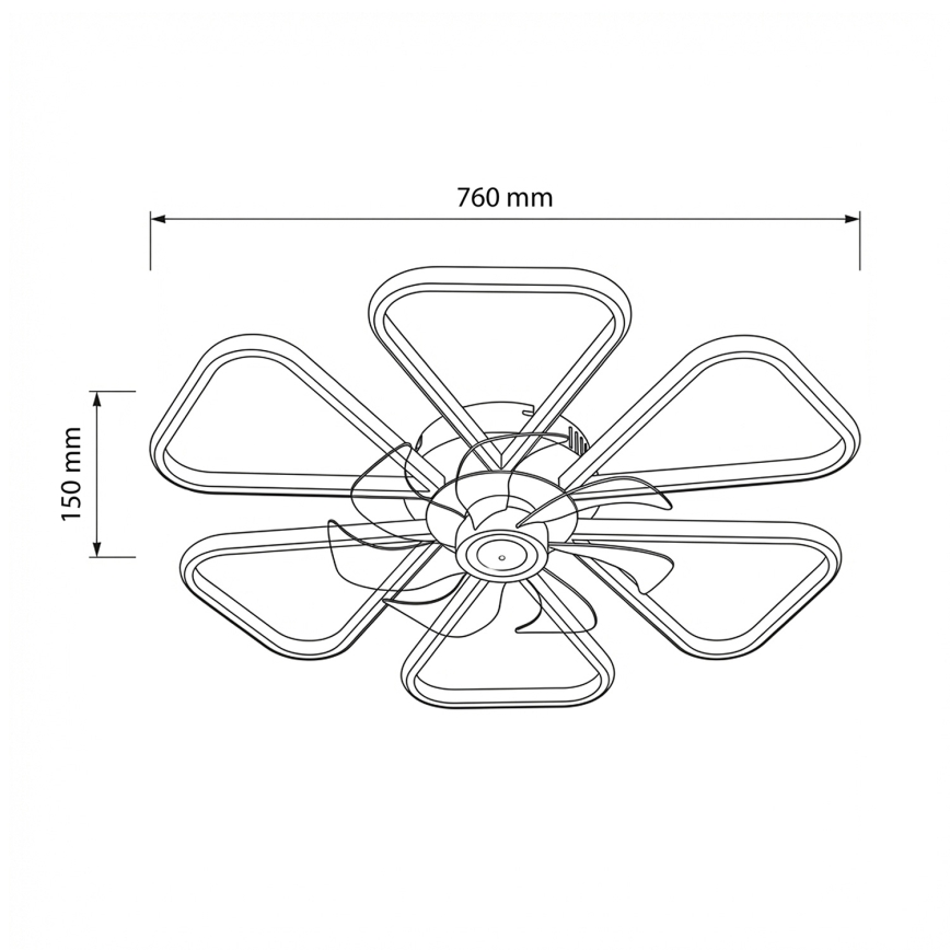 Brilagi - Ventilator de tavan cu lumină LED reglabilă LED/38W/230V 3000-6500K pr. 76 cm alb + telecomandă
