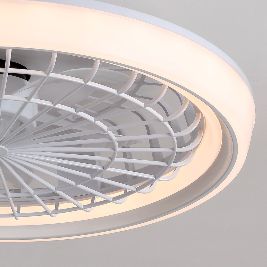 Brilagi - Ventilator de tavan LED dimmabil, 40W, 230V, 3000-6500K, Ø 48 cm, alb, cu telecomandă