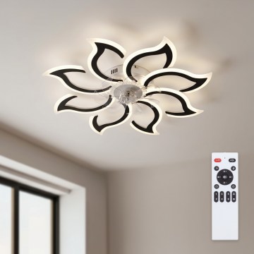 Brilagi - Ventilator de tavan cu LED dimabil LED/44W/230V Ø 90 cm negru + telecomandă