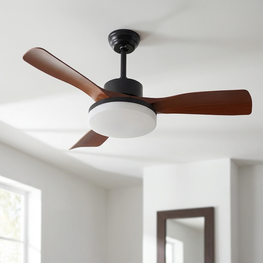 Brilagi - Ventilator de tavan cu LED reglabil LED/34W/230V 106 cm negru/maro + telecomandă