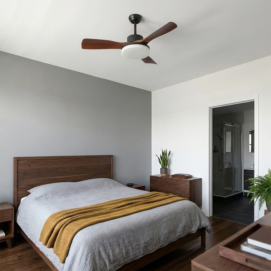 Brilagi - Ventilator de tavan cu LED reglabil LED/34W/230V 106 cm negru/maro + telecomandă